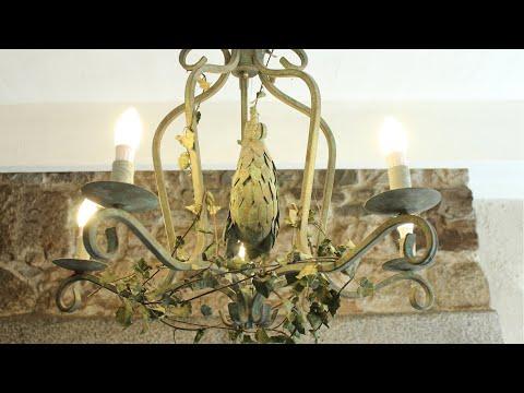 Vintage Chandelier Rewire and Installation Reparación/recableado candelabros Recâblage lustre retro